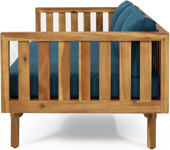 Merax Outdoor Acacia Wood Daybed, 3 Seater Day Bed Couch Sofa - Image 8