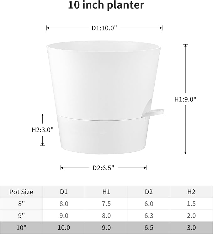 FaithLand 2-Pack 10 Inch Planter Pots - Image 2