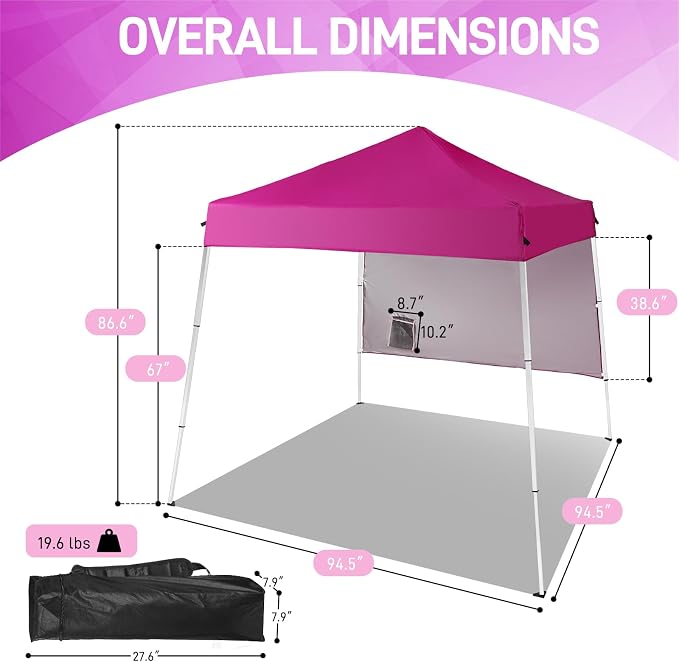 Outvita 6'x6' Pop Up Canopy Tent Commercial Instant Gazebo Tent, Waterproof & - Image 2