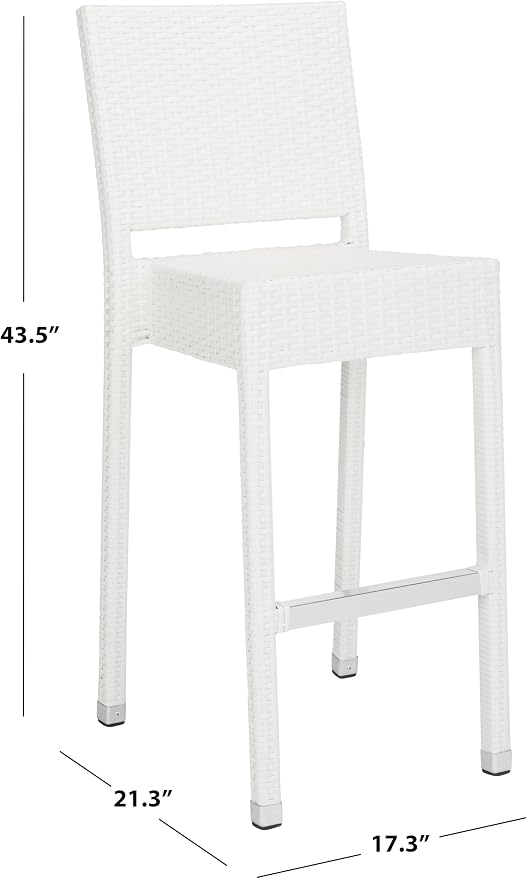 SAFAVIEH FOX5201C Collection Bethel Indoor/Outdoor Bar Stool - Image 3