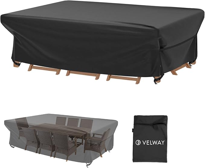 Velway Patio Furniture Cover Outdoor, Waterproof Rectangular Patio Table Chair by Velway