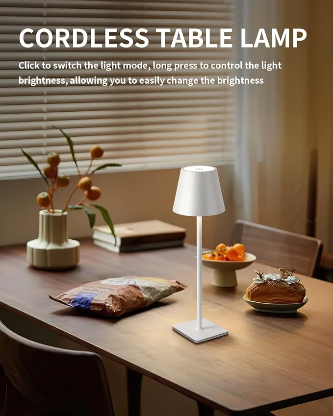 KDG 2 Pack Cordless Table Lamp, Portable LED Desk Lamp, 5000mAh Battery Operated - Image 7