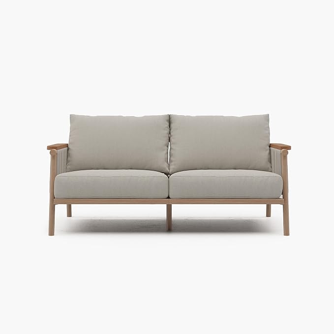 Acanva Modern All-Weather Aluminum Outdoor Patio Sofa - Image 9