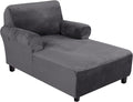 H.VERSAILTEX Velvet Chaise Lounge Cover High Stretch Chaise Chair Cover by HVERSAILTEX