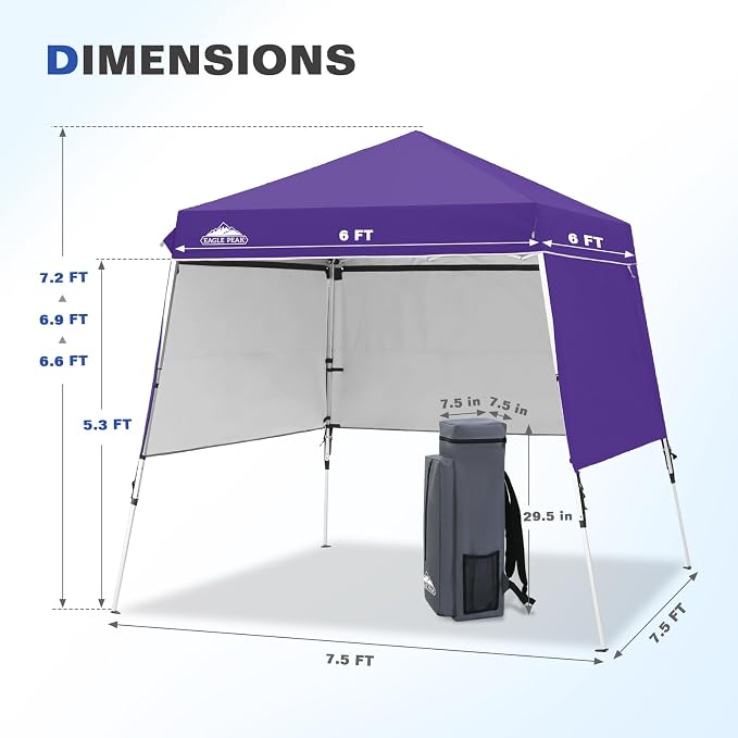 EAGLE PEAK Day Tripper 8x8 Aluminum Super-Lightweight Slant Leg Pop Up Canopy - Image 3