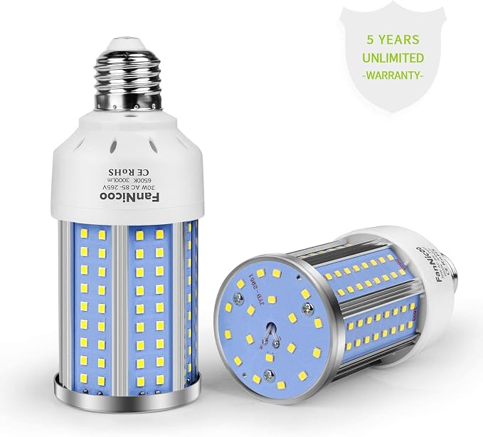 2-Pack 200W Equivalent LED Corn Light Bulb 3000 Lumen 6500K Cool White Daylight - Image 5