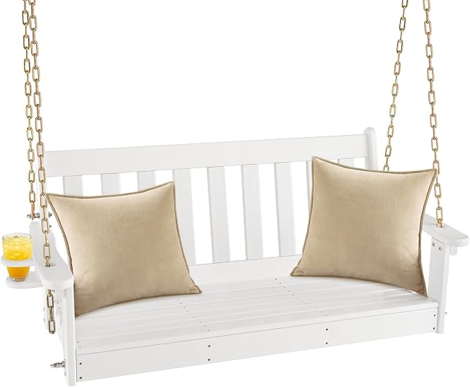 Tangkula 2 Person Hanging Porch Swing, Outdoor Bench Swing by TANGKULA