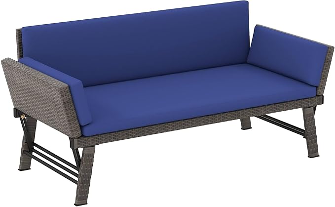 Tangkula Outdoor Convertible Sofa Daybed by TANGKULA