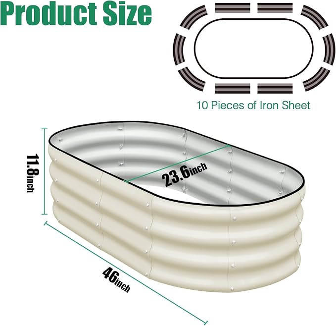 SnugNiture Galvanized Raised Garden Bed - Image 3