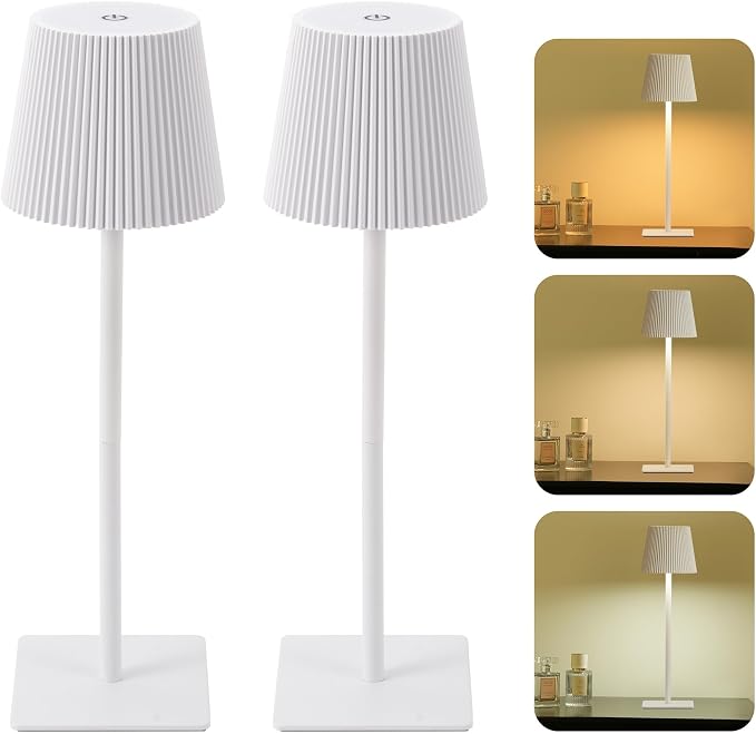 LUTEC 4 Pack Cordless Table Lamp, 6000mAh Rechargeable Battery Operated Desk - Image 8