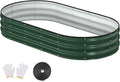 Raised Garden Bed, Oval Metal Planter Box by Patiobay