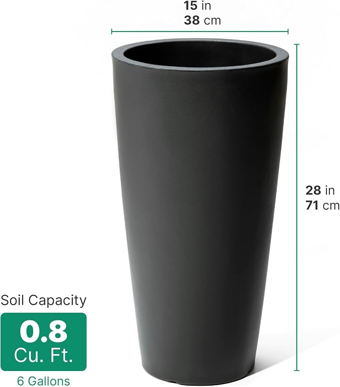 Step2 Tremont Tall Round Tapered Planter, Indoor/Outdoor Plants, Efficient - Image 9
