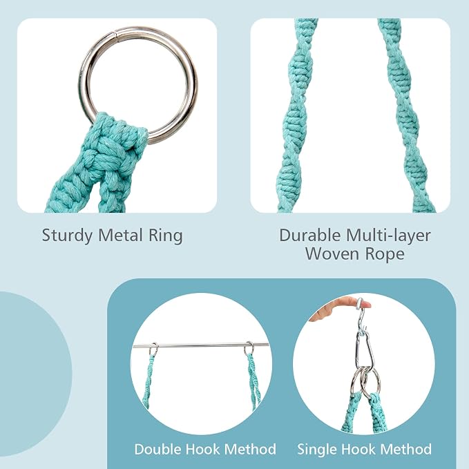 Giantex Hammock Chair Macrame Swing - Image 2