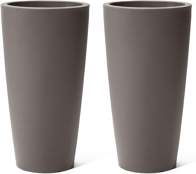 Step2 Tremont Tall Round Tapered Planter, Indoor/Outdoor Plants, Efficient by Step2