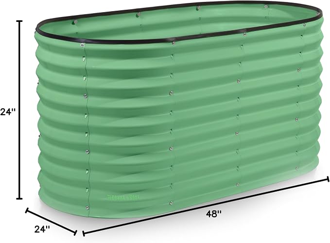 Plant & Plot Galvanized Raised Garden Beds Outdoor // 4×2×2 ft Planter Raised - Image 7