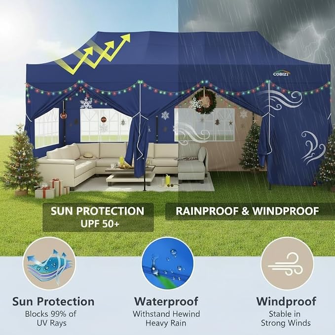 COBIZI 10x30 Pop up Canopy Heavy Duty - Image 4
