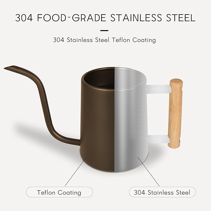 Watering Can for Indoor Plants, 35 oz/1000 ml Metal Stainless Steel Pot - Image 5