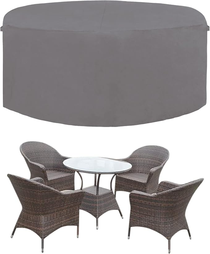 Easy-Going 600D Heavy Duty Round Patio Furniture Cover, Outdoor Table and Chair by Easy-Going