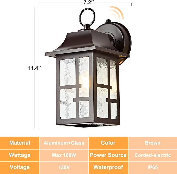 OKELI 2-Pack Dusk to Dawn Exterior Lighting Fixture, Farmhouse Outdoor Wall - Image 3
