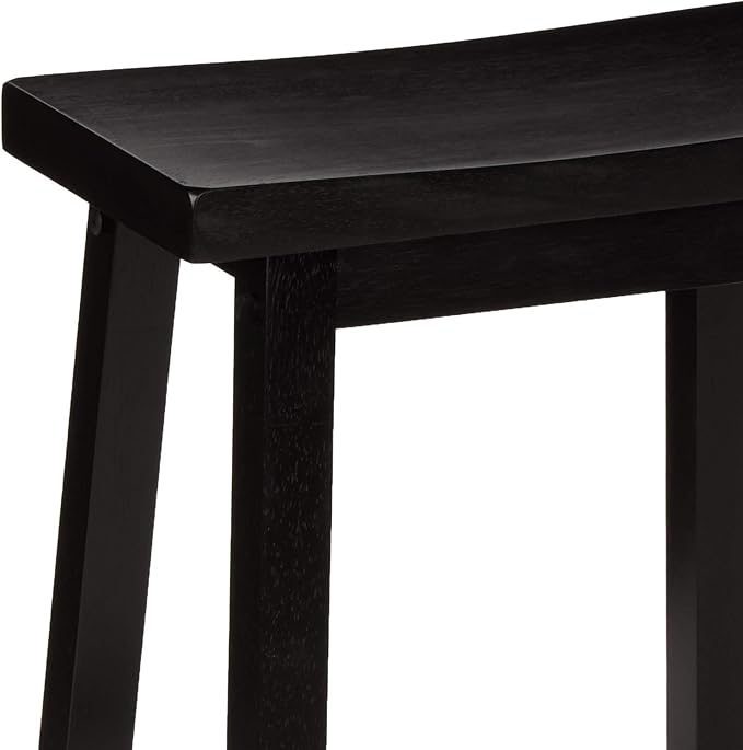 Amazon Basics Solid Wood Saddle-Seat Counter Height Bar Stools - Image 6