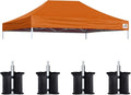 Eurmax USA Pop Up Canopy Top Gazebo Tent Cover Replacement Top Only, Bonus 4PC by Eurmax