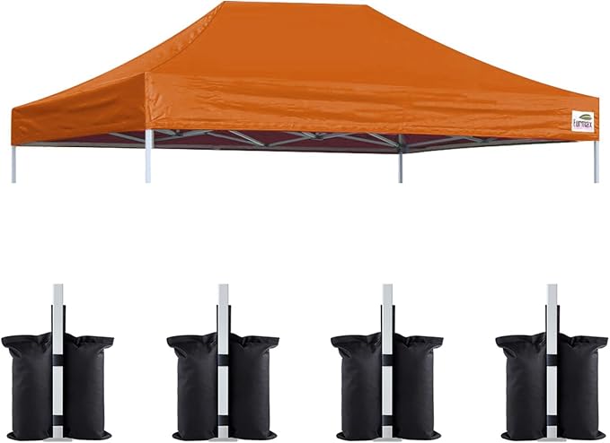 Eurmax USA Pop Up Canopy Top Gazebo Tent Cover Replacement Top Only, Bonus 4PC by Eurmax