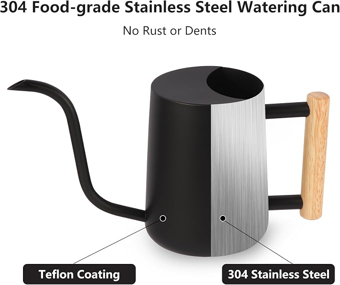 Plant Watering Can, 35oz Metal Watering Can, Stainless Steel Indoor Plants - Image 5