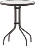 Flash Furniture Bellamy 23.75'' Round Tempered Glass Metal Table by FlashFurniture