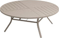 Patio Dining Table for 8-10, Round Metal Outdoor Table by VOXBIN
