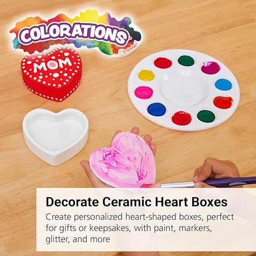 Colorations Decorate Your own Ceramic Heart Boxes - Image 2