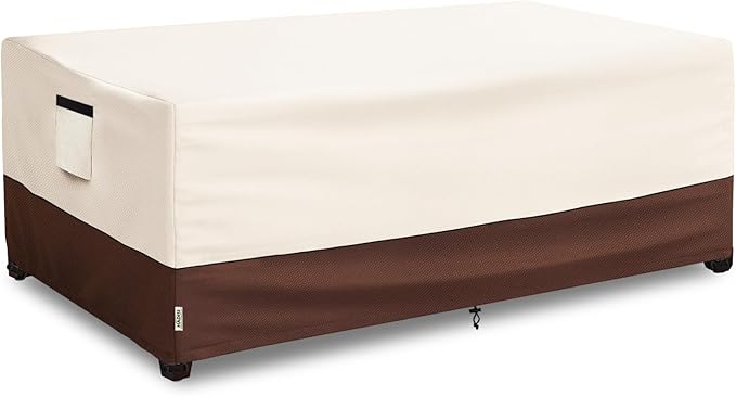 Outdoor Coffee Table Cover, 600D Waterproof Patio Rectangular Side Table Covers by Hadisi