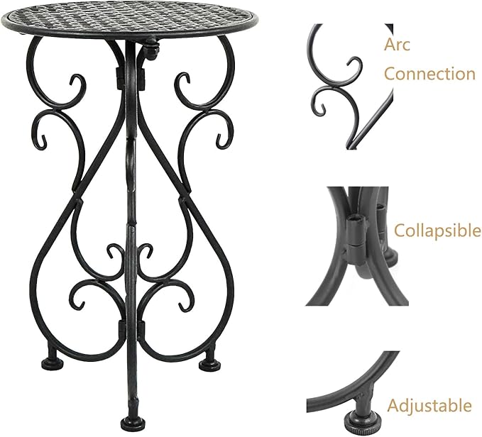 Metal Plant Stand, Heavy Duty Flower Pot Stand 17" Tall, Single Planter Holder - Image 5
