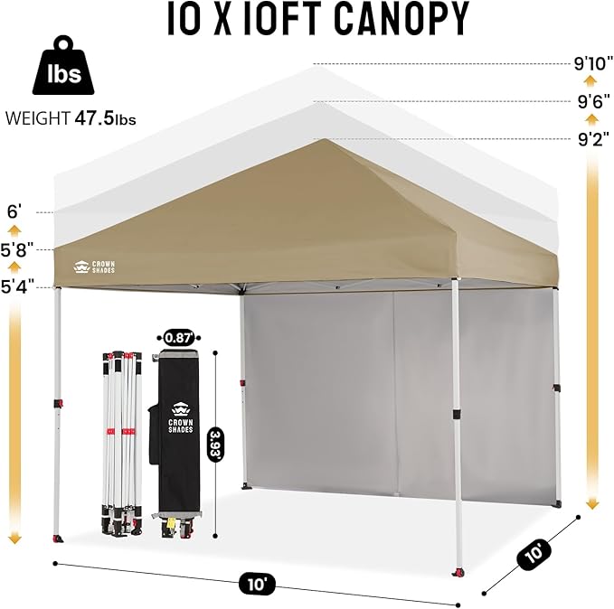 CROWN SHADES 10X10 Comercial Instant Canopy Pop Up Tent - Image 2
