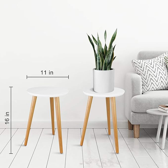Uneedem Wood Mid Century Plant Stand - Image 2