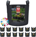 JERIA 12-Pack 15 Gallon Grow Bags, 300G Thickened Nonwoven Garden Pots by JERIA
