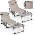 GYMAX Tanning Chair, 330LBS Beach Lounge Chair by GYMAX
