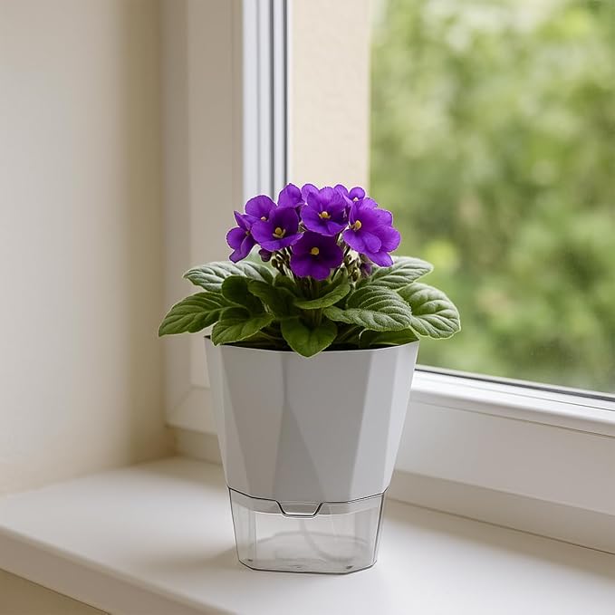 5 Pack Self Watering Pots for Indoor Plants 6.7 Inches Self Watering Planters - Image 8