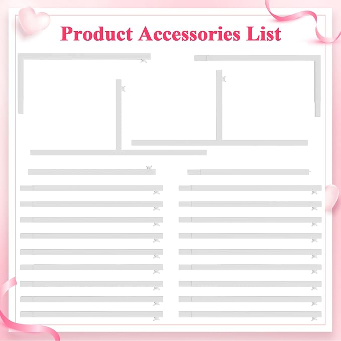 Wokceer Wedding Arch Backdrop Stand Square 7.2 x 7.2 FT White Metal Backdrop - Image 5
