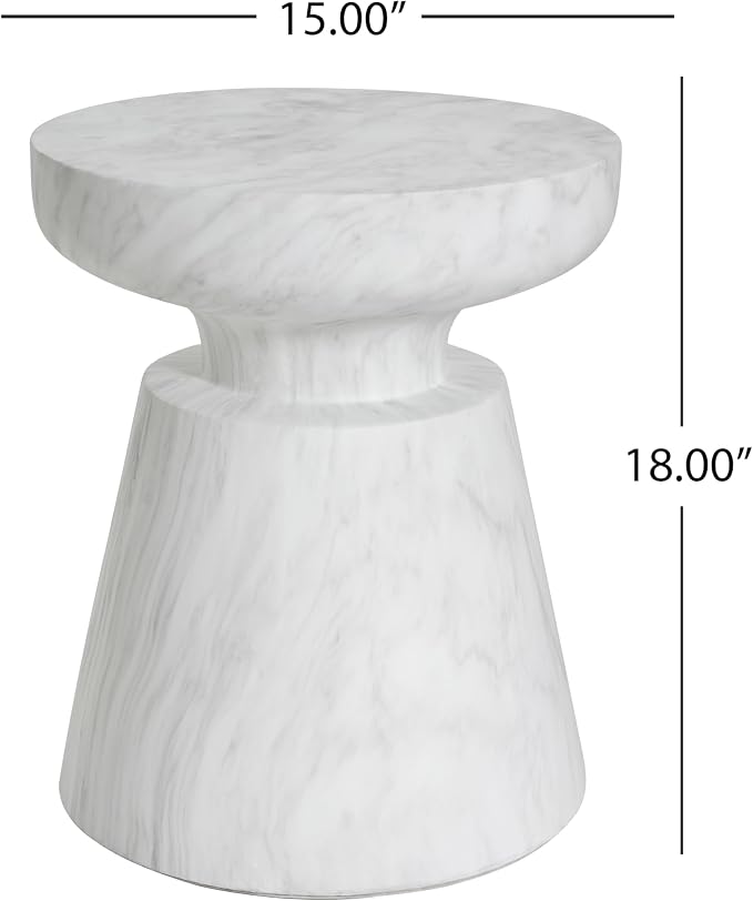 Christopher Knight Home Jayme 15"Indoor Outdoor Accent Side Table, Lightweight - Image 2