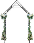 7.87x3.93Ft Metal Garden Arch Trellis by Garvee