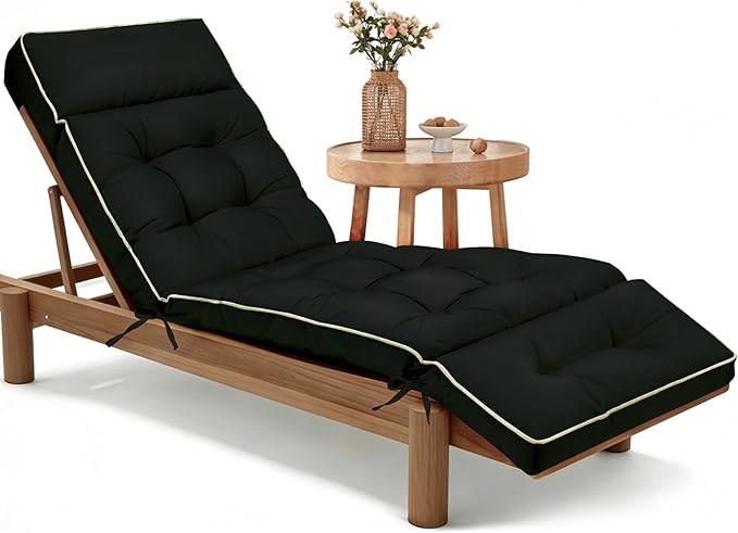 MAGIC ELEPHANT Chaise Lounge Cushion Outdoor, Memory Foam Patio Lounge Chair by Magicelephant