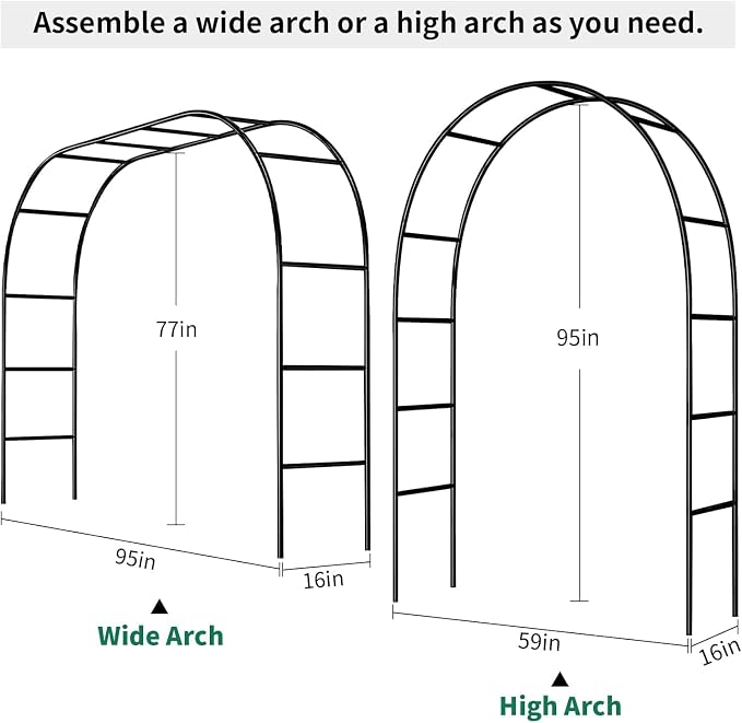 Garden Arch Trellis for Climbing Plants Outdoor Wedding Arches for Ceremony - Image 6
