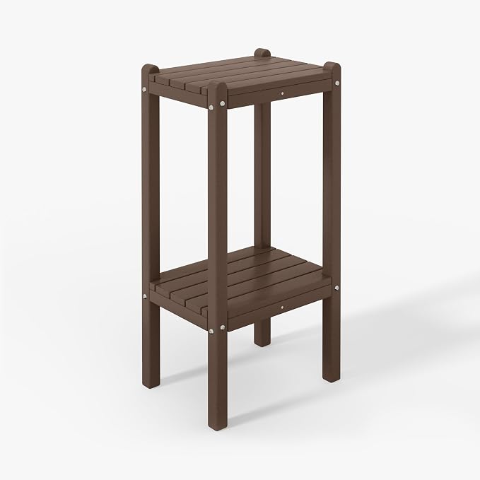 WestinTrends Malibu 36" Outdoor Adirondack HDPE 2-Tier Patio Side Table - Image 10