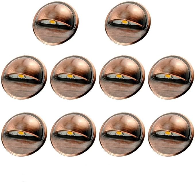 FVTLED Pack of 10 Low Voltage LED Deck Lights Outdoor Step Stair Lights D35MM - Image 9
