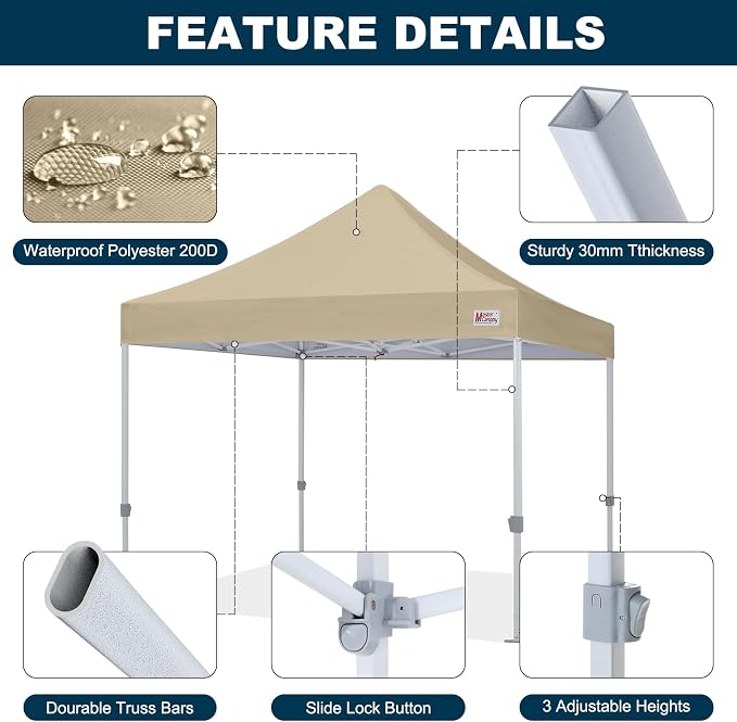 MASTERCANOPY Pop Up Canopy Tent Commercial Grade 10x10 Instant Shelter - Image 4
