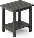 YEFU Outdoor Side Table for Patio: 16" HIPS Weather by YEFU