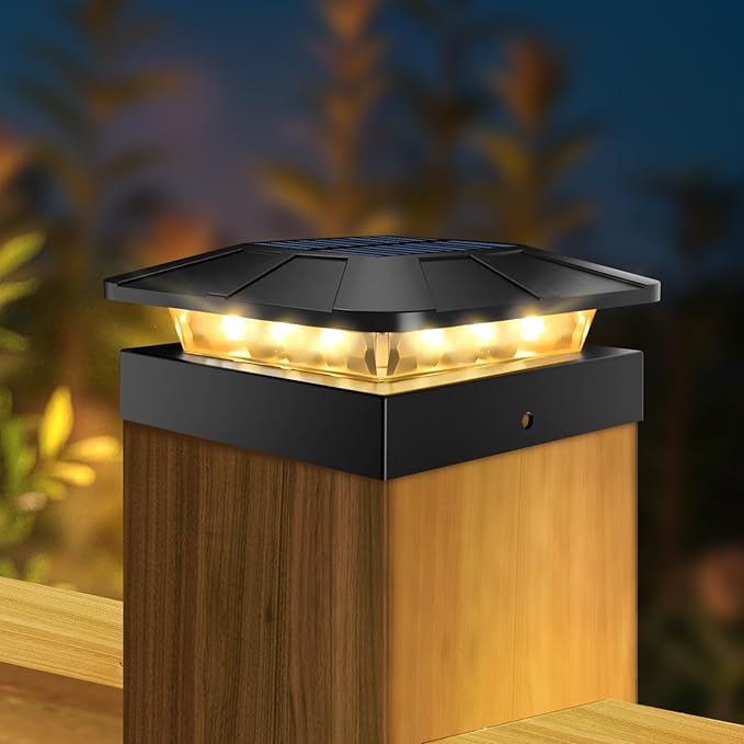 Peasur 4x4 Solar Post Cap Lights Outdoor by Peasur