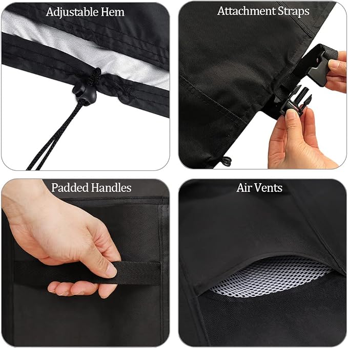 Outdoor Bar Height Dining Set Cover Heavy Duty Waterproof Patio Dining Set Cover - Image 5