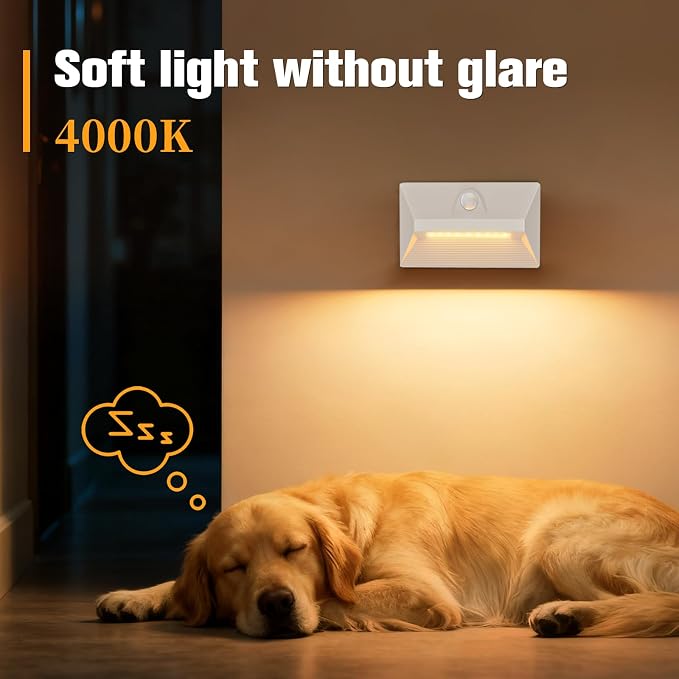 VOLISUN Motion Sensor Stair Light Rechargeable 8 Pack, Night Lights 3 Modes & 3 - Image 6