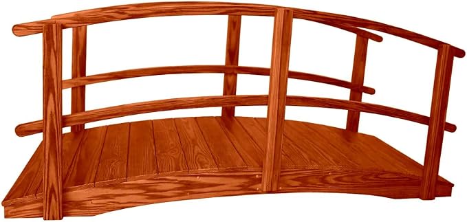 8 FT Cedar Amish Made Garden Bridge by Unknown